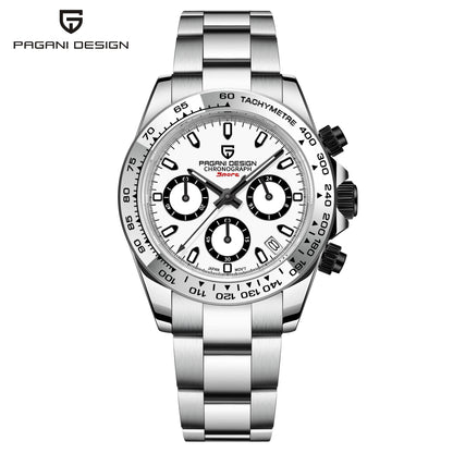 PAGANI Design 1727 – Women's Multifunction Quartz Chronograph Watch, 316L Stainless Steel, 100M Waterproof