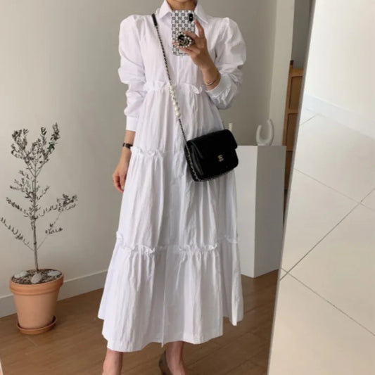 Women's Ruffled Pleated Dress | Elegant Casual Loose Fit for Spring & Summer Marian