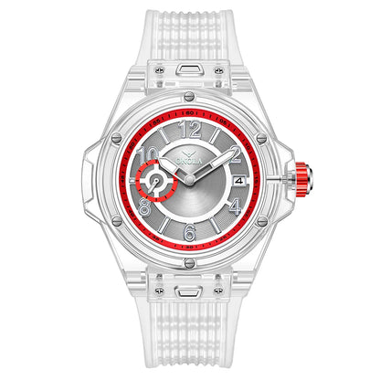 ONOLA 3836 Men & Women's Quartz Watch – Square Sport Design, Silicone Strap, Luminous Glass