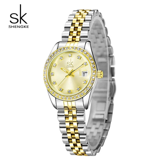 Luxury Retro Women’s Quartz Watch – Classic Art Design Ladies Wristwatch with Calendar, Fashion Elegant Quartz Timepiece Genevieve