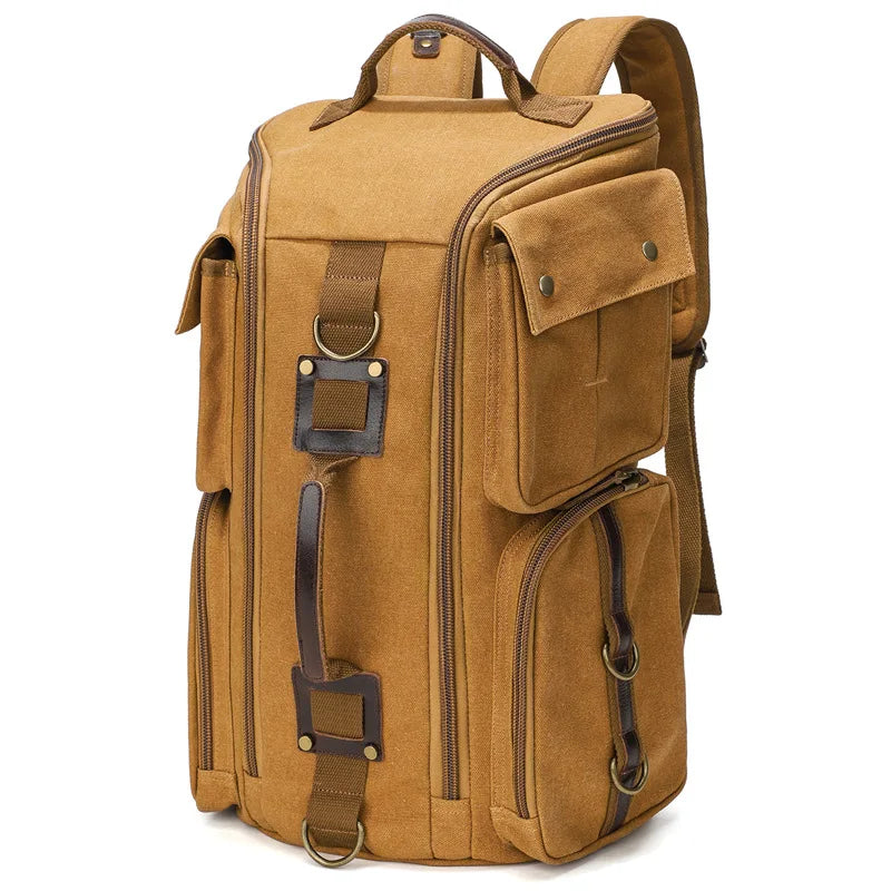 Retro Waterproof Travel Backpack for Men – Outdoor Leisure Bag with Large Capacity & Laptop Compartment