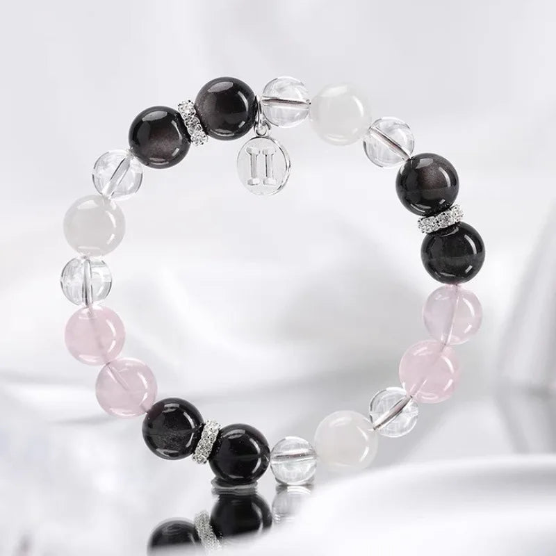 Natural Constellation Bracelet in S925 Sterling Silver – Elegant Minimalist Design, Perfect Gift for Men & Women