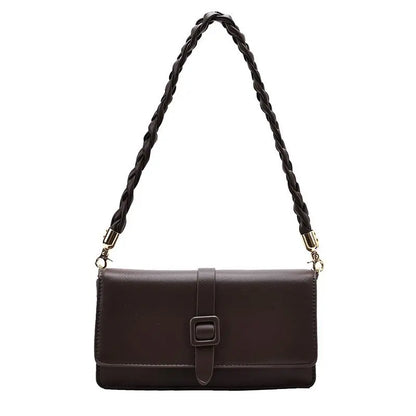 Casual Women’s Single-Shoulder Bag: Solid-Color Underarm Bag with Woven Strap Nylah
