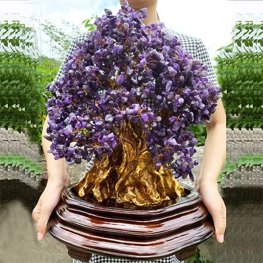 45cm Multi-Color Crystal Tree with Natural Gemstone Chips – Feng Shui Decor for Energy and Prosperity
