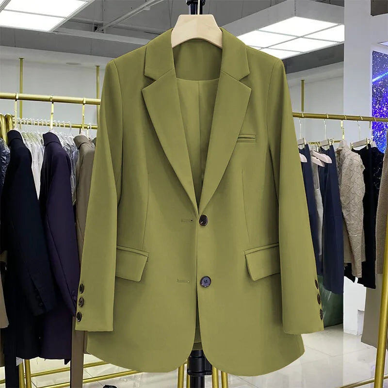 Stylish Women's Designer Long-Sleeve Loose Blazer – Casual Fashion Coats & Suits Ellen