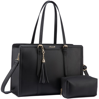 LOVEVOOK Laptop Tote Bag Set | 15.6/17 inch Briefcase for Women, Work & Travel Shaira