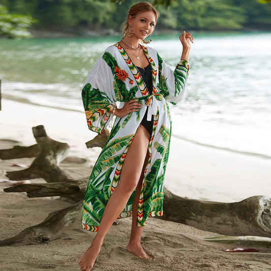 Women Beach Smock Sexy Cardigan Loose Sunscreen Shirt Bikini Smock