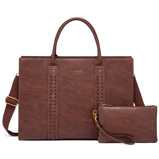 LOVEVOOK 2-Piece Women's Handbag Set - 15.6-Inch Elegant Tote & Shoulder Bags for Work and Fashion Amelia