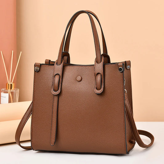 Women's Large Capacity Bucket Handbag - One-Shoulder Crossbody Bag with Zipper Emily