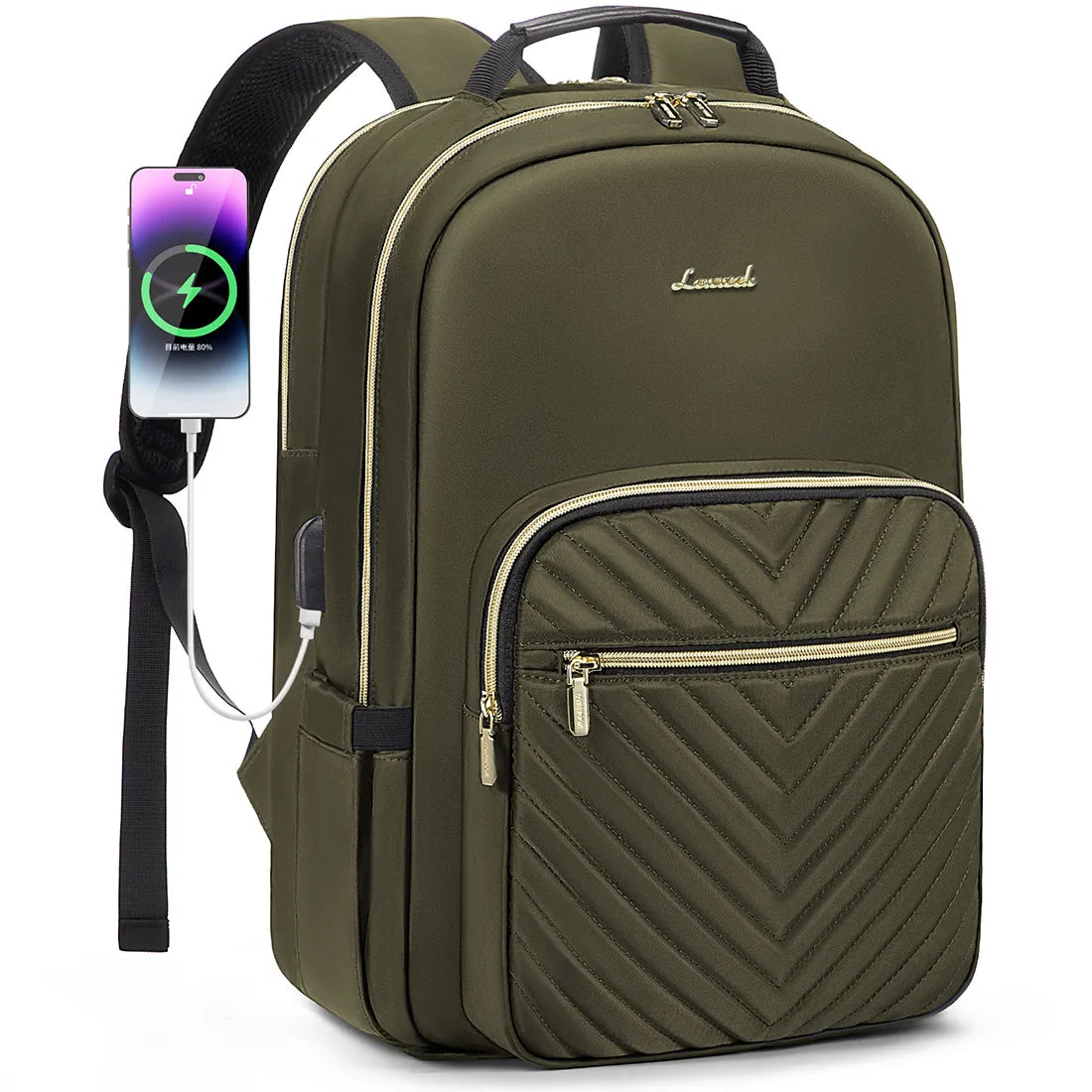 Waterproof Nylon Laptop Backpack for Women & Girls - 15.6 & 17-Inch College, School, Travel, and Business Bag