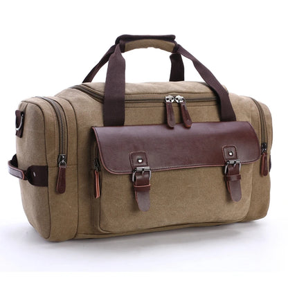 Canvas Travel Handbag – Large Capacity Crossbody Tote Bag for Travel and Daily Use