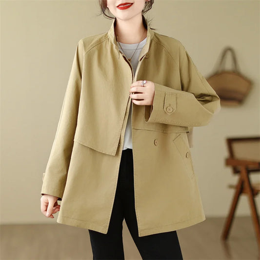 Autumn Women's Jackets – Fashionable Loose Fit Mid-to-Long Casual Style Arya