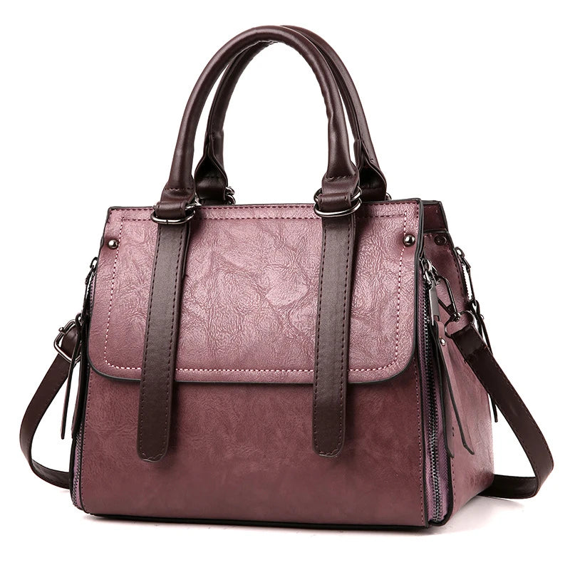 Luxury PU Leather Tote Bag for Women – Vintage-Style Handbag and Fall Crossbody Bag