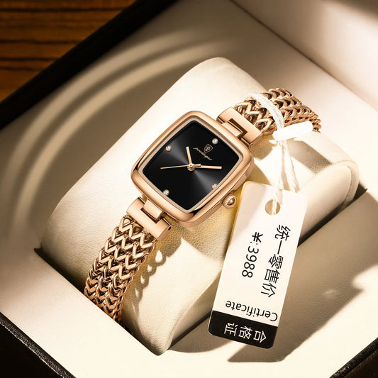 POEDAGAR 768 Luxury Women's Wristwatch – Elegant Waterproof Stainless Steel Diamond Quartz Watch for Ladies Reina