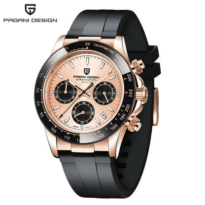 PAGANI DESIGN 1664 – Men's Luxury Quartz Chronograph Watch, Waterproof Business Sport Wristwatch with Date Function