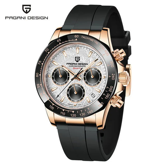 PAGANI DESIGN 1664 – Men's Luxury Quartz Chronograph Watch, Waterproof Business Sport Wristwatch with Date Function