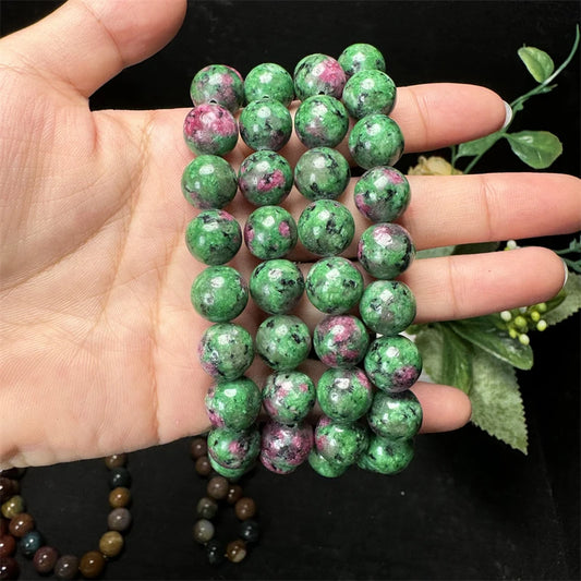 10MM Rose Quartz Healing Crystal Gemstone Beaded Stretch Bracelet – Energy, Love & Perfect Gift