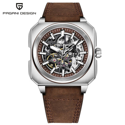 PAGANI DESIGN 1791 Skeleton Men’s Luxury Watch – Automatic Mechanical Sapphire Glass 5ATM Waterproof